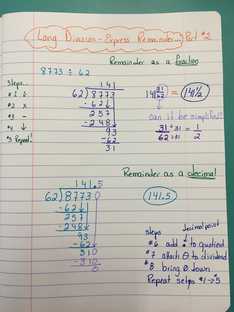 MATH ~ Class Notes / Assignments - Math with Mrs. Lopes